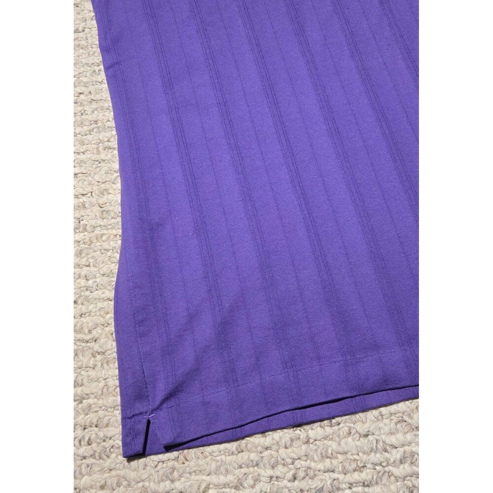 Tiger Woods Nike Golf Dri-FIT Polo Men's XL Purple Stripes - Picture 7 of 7